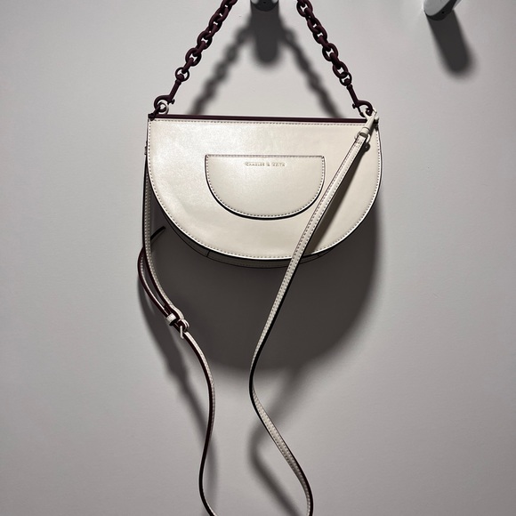 Charles Keith Two-Tone Half Moon Clutch - Picture 4 of 5